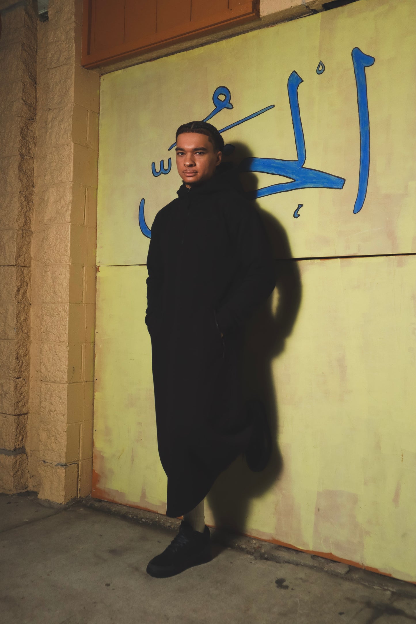 Black Athletic Fleece Thobe