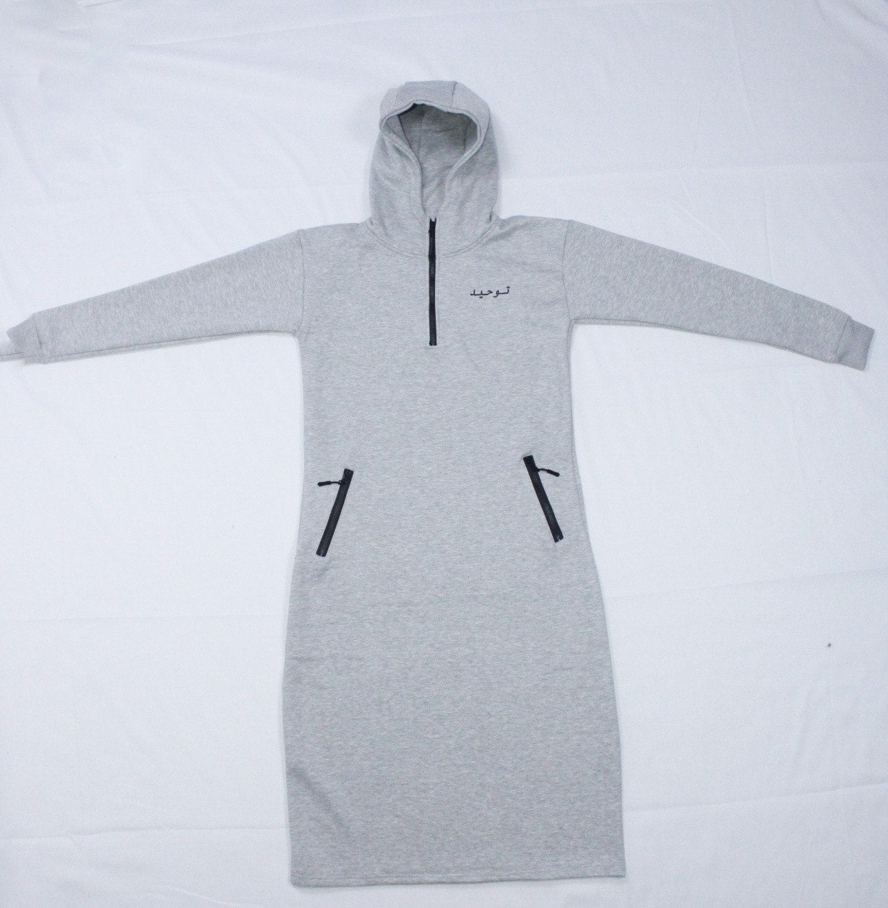 Gray Athletic Fleece Thobe