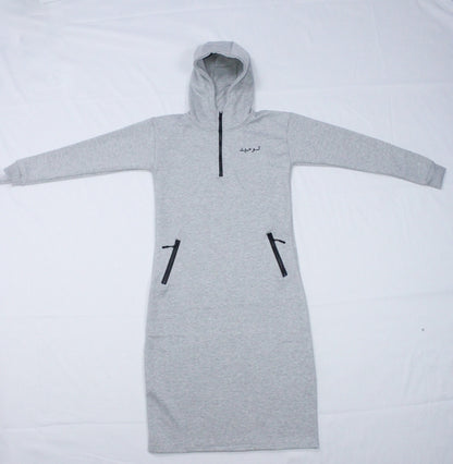 Gray Athletic Fleece Thobe